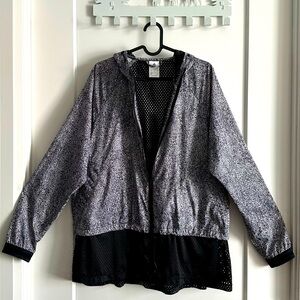 Adidas Black and Gray Utility Jacket with Elastic Cuffs